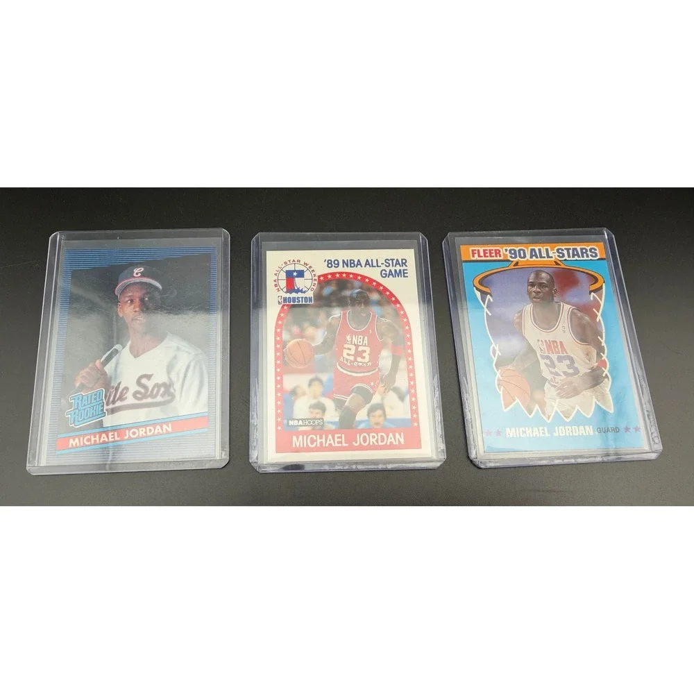 Michael Jordan Card Lot 1989 NBA Hoops 1990 Fleer All-Star Fun City Rated Rookie